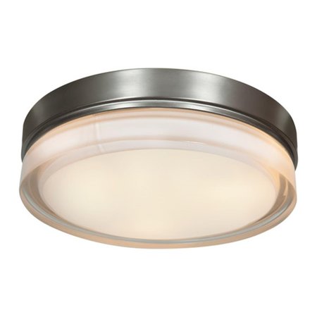 OR 20776LEDD-BS-OPL 11 in. Solid LED Brushed Steel Flush Mount Ceiling Light OR2516976